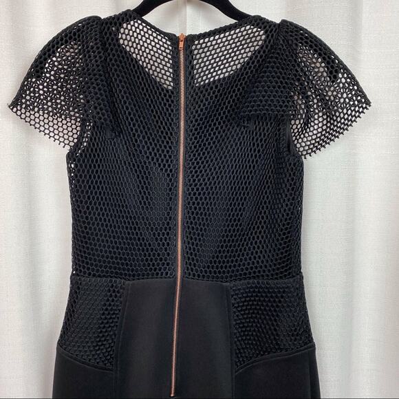 Milly Black Mesh Back LBD Cocktail Dress Sz.6 - Picture 8 of 15